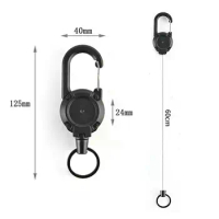 Key Chain Multi-function Key Holder Easy-to-pull Anti-theft Compact Climbing Backpack Waist Belt Key Chain
