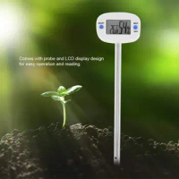 Portable LCD Digital Soil Tester Meter Probe Lightweight Electronic Thermometer Hygrometer Temperature Moisture Monitor