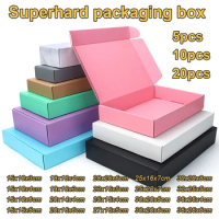 5pcs/10pcs/kraft box wholesale color package carton small gift box Wigs blank 3layer corrugated box