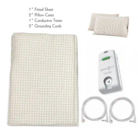 Earthing Bed Sheet Forever grounding with 2 Pillow Case A class cotton with conductive yard Earth benefits