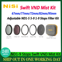 Nisi Swift VND Mist Kit System Adsorbable Round Filter Set Adjustable ND1-5 5-9 1-9 Stops Black Mist UV IR Cut Set Filter Kit
