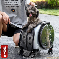 [直銷寵物拉桿箱便攜狗狗外出包透明太空艙貓包大容量批發