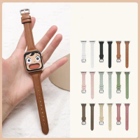 For iWatch Series 4/5/6/7/8Ultra Top Layer Leather Watchband Apple Watch 44mm Band 38mm 40mm 41mm 42mm 45mm 49mm