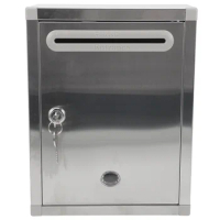 Letter Mailbox Stainless Steel Hanging Postbox Office Mailboxes Complaint Suggestion Collect Bin Vintage Lockable Letterbox