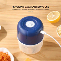 Ecentio Mini Chopper 6 Pisau Portable Blender Penggiling Bumbu Dapur Portable Penumbuk Bawang 250Ml 