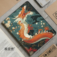 Chinese Dragon Anime Art For Samsung Galaxy Tab A7 Lite 8.7 2021 Case S9 FE Plus Tri-fold stand Cover Galaxy Tab S6 Lite S8 Plus