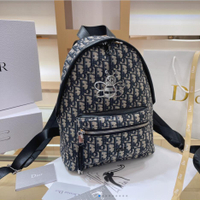 DIOR迪奧後背包 dior迪奧雙肩包 專櫃禮盒 刺繡塗鴉印花小logo