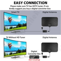 Digital TV Antenna Amplifier 4K HDTV 29 DBI VHF UHF For TVs Set-Top Box Booster DVB-T2 Tv box Indoor Aerial Active