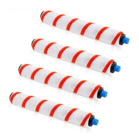 4Pcs For ILIFE W400S/W450 Floor Mopping Robot Roller Brush PW-R020 Vacuum Cleaner Replacement Spare Parts Accessories Main Brush