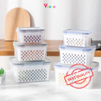 [COD] COMBO BUY 1 GET 1 Keranjang Saring/ Tempat Penyimpanan Buah dan Sayur/ Toples Kulkas/ Toples S