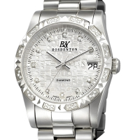 ROSDENTON 勞斯丹頓 公司貨 珍藏39週年紀念真鑽時尚腕錶-銀-男錶(6022MD-5)25mm