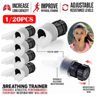 1/20pcs Breathing Trainer Exercise Lung Face Mouthpiece Respirator Fitness Equipment for Household Healthy Care Accessories