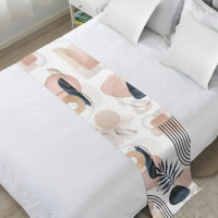 Boho Geometric Flower Bed Runner Home Hotel Decoration Bed Flag Wedding Bedroom Bed Tail Towel