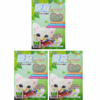 愛寵 天然凝結 豆腐貓砂 綠茶 7L x 3包入