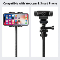 Camera Phone Rack Gooseneck Clamp Webcam Stand for Logitech C925e C922x Brio 4K