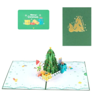 Festive 3D Christmas Blessing Card Festive Greeting Cards for DIY Gift Messages Dropship