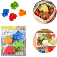 4Pcs/Set Rice Ball Mold Transportation Tool Car Ship Aircraft Train Shape Sushi Molds Kids Packed Lunch Kitchen Accessories