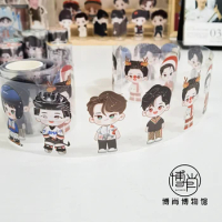 Wang Yibo Xiao Zhan BJYX hand account sticker original cartoon Q version PET release tape