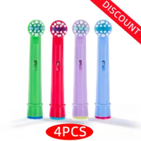 4pcs Replacement Kids Children Tooth Brush Heads For Oral-B Electric Toothbrush Fit Advance Power/3D Excel/Triumph/Pro Healt