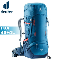 【Deuter 德國 FOX 40+4L 拔熱背包《藍/深藍》】3611221/雙肩後背包/自助旅行/登山/專業輕量透氣背包