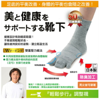 【日本製】日本笠原巖 研發拇指外翻校正三趾襪(小腿)(IKB0022)