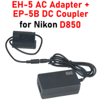 D850 AC Power Kit EH-5 LED Display AC Adapter + EP-5B DC Coupler for Nikon D850 AC Power