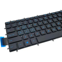 Replacement US laptop Keyboard Compatible for Dell Inspiron G3 15 3579 3779 G5 15 5587 G7 15 7588 Blue Backlit