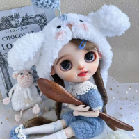 Blythe hat Lamb and Love hand woven wool hat (Fit blythe、qbaby Doll Accessories)