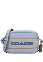 Coach Coach 迷你 Jamie 相機包，搭配 Coach 條紋 - 灰霧色