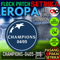 Patch Badge Flock Semi Woven Setrika iron-on Jersey Sepak Bola EROPA EURO UEFA LEAGUE UCL CHAMPIONS 