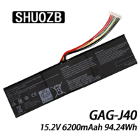 SHUOZB GAG-J40 Laptop Battery For Gigabyte Aero Aorus 14 V7 15 X7 X5 15w 15x 14-P64WV6 P64Wv7-De325Tb 15.2V 94.24Wh 6200mAh