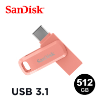 SanDisk Ultra Go USB Type-C 512GB 雙用隨身碟 蜜桃橘 (公司貨)