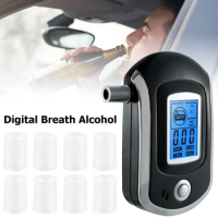 Alcohol Tester Portable Battery Powered Alcohol Breath Tester with LCD Screen Audible Visible Warnings Mini Alcohol Tester