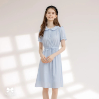 【Iris Girls 艾莉詩】輕甜美學襯衫洋裝-2色(41611)