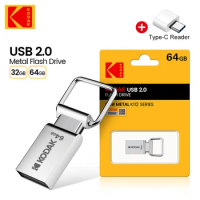 KODAK USB Flash Drive 64GB Pen Drive K112 Memory Stick U Disk 128GB 64GB 32GB High Speed Pendrive USB2 .0 Type-C adapter