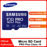 SAMSUNG Memory Card PRO Plus MicroSD Card 128GB 256GB 512GB 160MB/s C10 U3 V30 Microsd Micro SD SDXC 2021 New