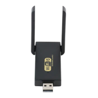 WiFi6 USB WiFi Adapter Portable USB Wireless Network Card External Antenna Bluetooth-compatible for PC Desktop Laptop