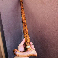 High-Grade Hainan Huanghuali Rosewood Crutches Solid Wood Walking Stick