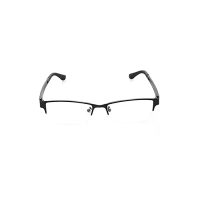 Hamlin Derian Kacamata Half Frame Eyeglass Unisex Clear Lens Material Silicone ORIGINAL - Black