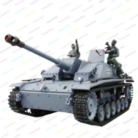 1:16 360° Drive Smoke Fire Bullet Simulated Recoil Force Lighting RC Tank Independent Shock Absorber Metal Remote Control Tank