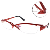 EOS眼鏡 純鈦半框/紅#J1009 L01