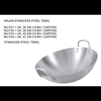 Wajan Stainless Besar Gagang Kuping Awet Kuat Murah Tebal Anti Lengket Karat Non Magnet Diameter 40C