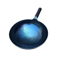 Handmade Wok and Frying Pan Chinese Traditional wok 1.8 mm Thicknes Non-stick Wok No Coating Multipu