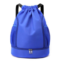 Fitness Drawstring Waterproof Football Backpack With Ball and Shoe Compartment Sport Men Gym Soft and Bag