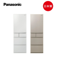 高雄免運 【Panasonic】日本製鋼板系列406L五門電冰箱(NR-E417XT)(晶鑽白/香檳金)