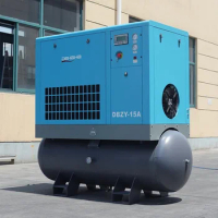 3-phase Air Cooling General Industry 500L AC Power Energy-saving Rotary Electric Industrial Portable Screw Air Compressor 16 Bar