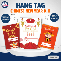 Hang tag custom Gong xi fa cai Chinese new year gantungan nama Imlek