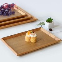實木麵包托盤 蛋糕盤 大木製托盤家用木盤長方形擺拍燒烤實木盤托面包木質日式餐具盤子『XY39469』