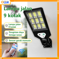 OLUX Lampu Solar LED Outdoor 9 kotak / Lampu Tenaga Surya Anti-Air Waterproof/Lampu Jalan COB Tenaga