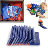 500 Pcs 7.2cm Blue Color Hollow Hole Foam Soft Darts Round Head Bullets Blasters For Nerf N-strike Toy Guns